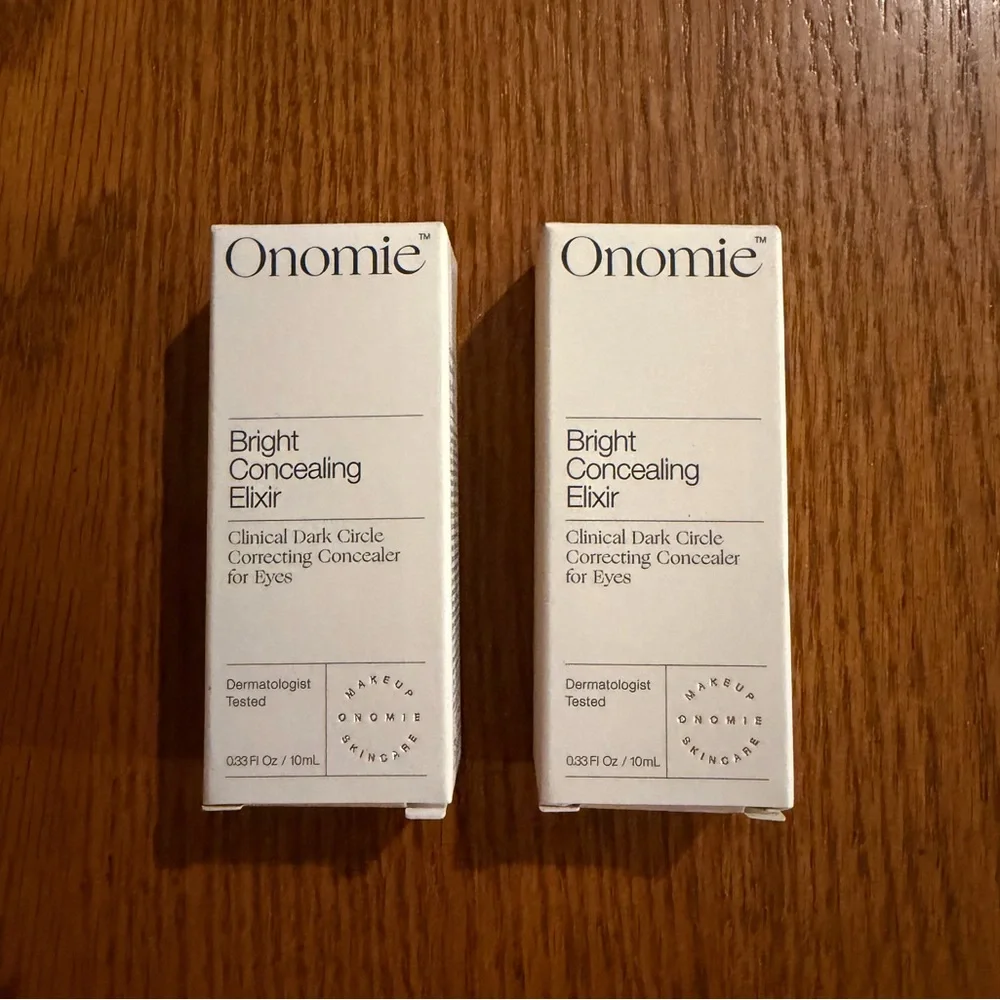 Onomie Dark Circle Eye Brighten/Correcting Elixir Shade 4/Hypatia (2 Tubes) NIB